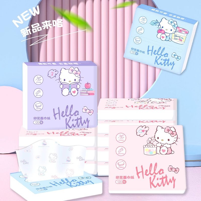 Travel Accessories Kit Bag - Yeni Hello Kitty Çantalı Mendiller 6'lı