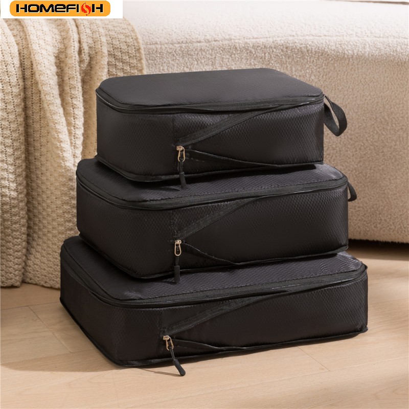Travel Accessories Kit Bag - HOMEFISH 3'lü Set Seyahat Sıkıştırılabilir Paketleme