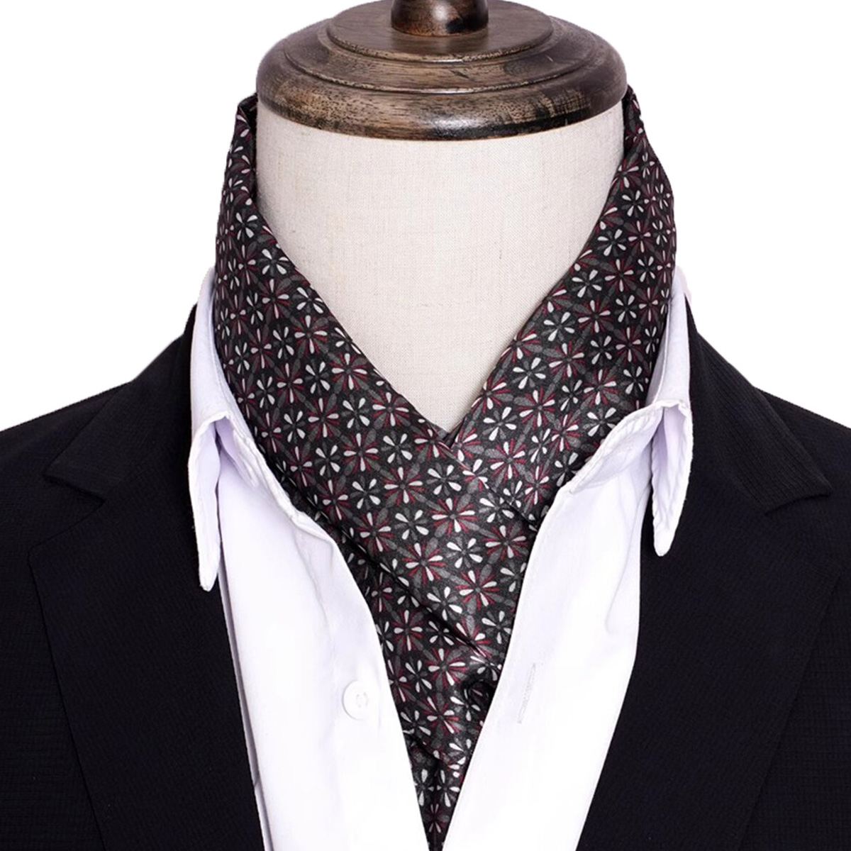 Travel Accessories For Men - Yeni Erkek Şeritli İpek Eşarp Sıcak