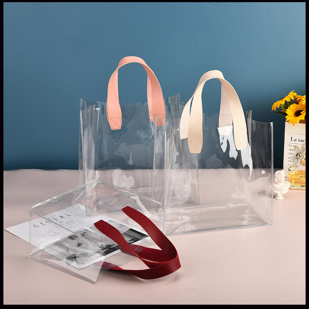 Travel Accessories Shops - Şeffaf Pvc temizle Tote büyük kapasiteli