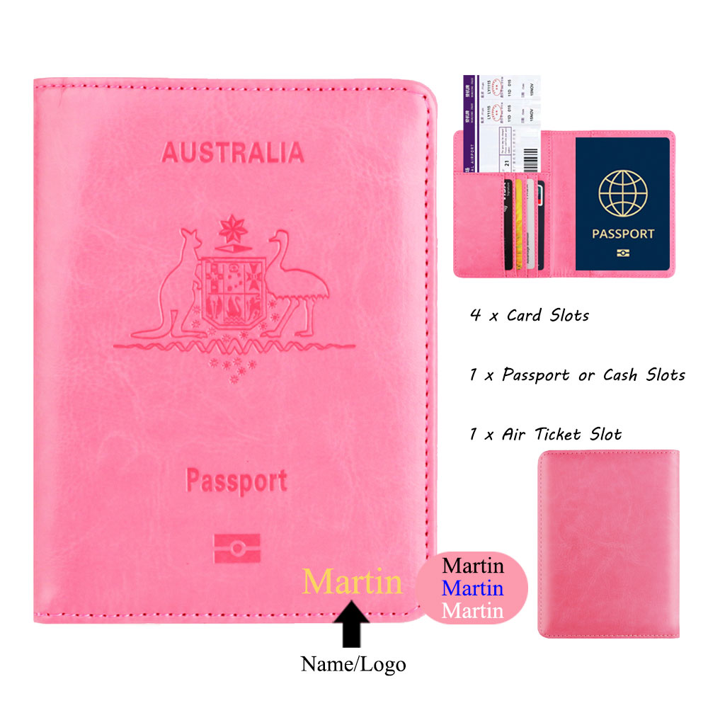 Travel Accessories Australia - Özelleştirilmiş adı avustralya RFID engelleme PU