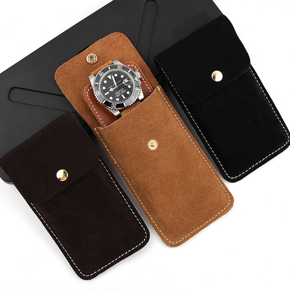 Travel.Accessories News - Süet Deri Saat Saklama Çantası Saat