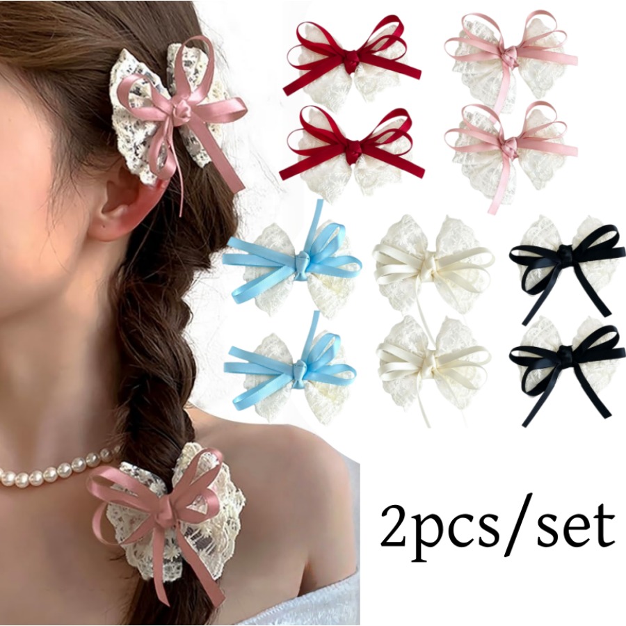 Travel Accessories Teens - 2 adet/takım sevimli dantel yay saç