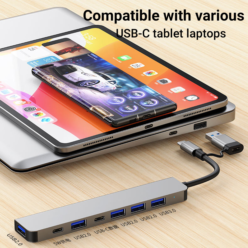 Travel Accessories You Need - 7'si 1 arada Çift Kafalı USB-C
