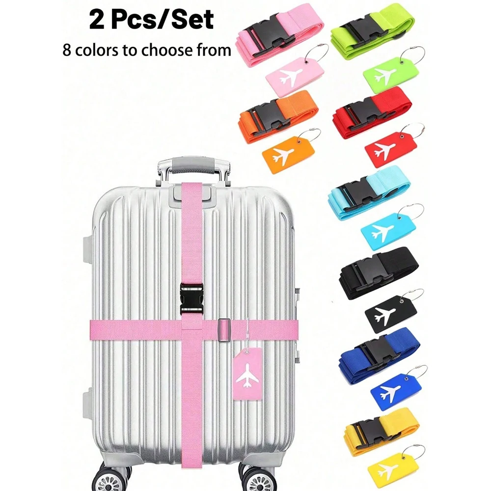 Travel Accessories International - Bagaj Etiketi ile Bagaj Askısı Seti