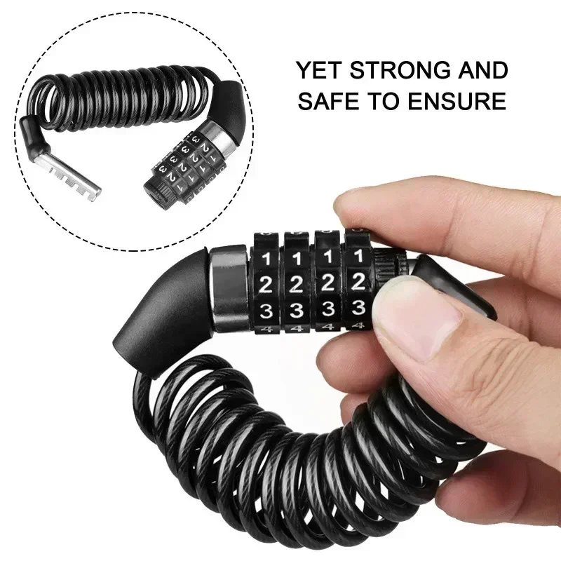 Cable Lock Combination - Motosiklet Bisiklet Anti-Hırsızlık Zinciri 4 Haneli