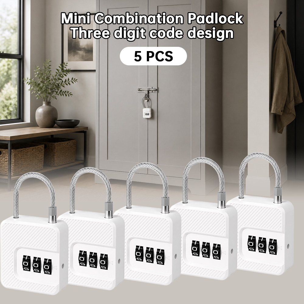 Cable Lock Combination - Mini 3 Haneli Çelik Kablo Şifreli