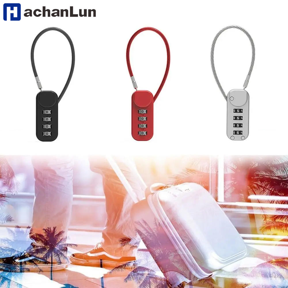 Cable Lock Combination - Çinko alaşımı 4 Haneli Şifre Kilidi