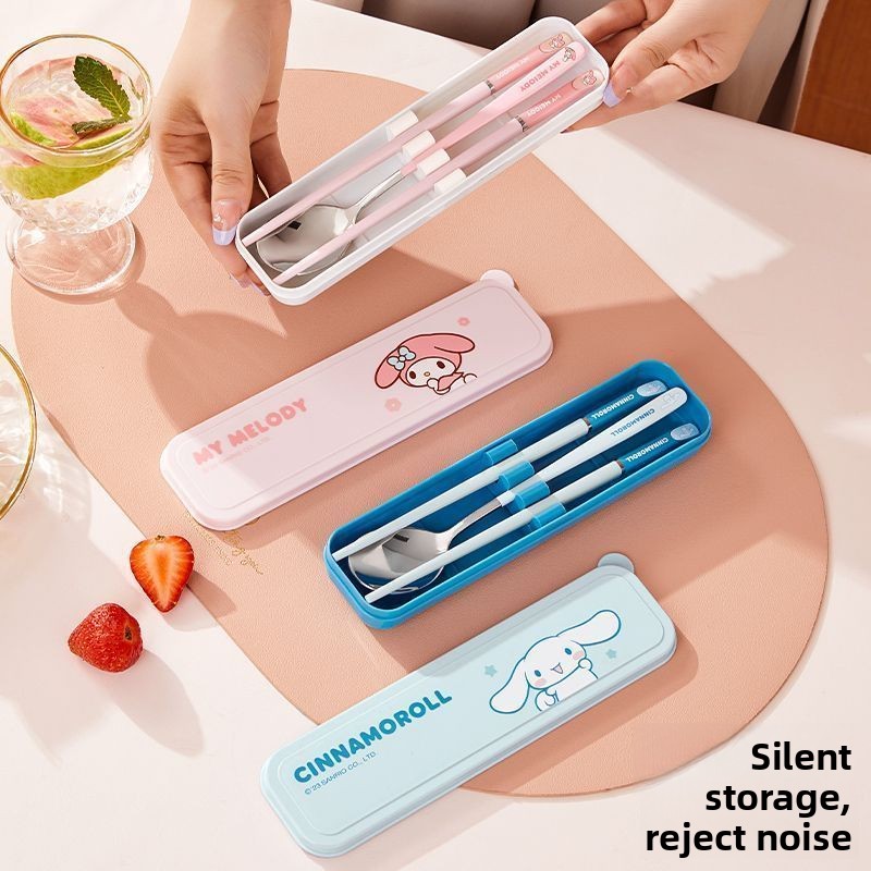 Travel Accessories Teens - Sevimli Karikatür Kawaii Kafatası Yaylı Taşınabilir